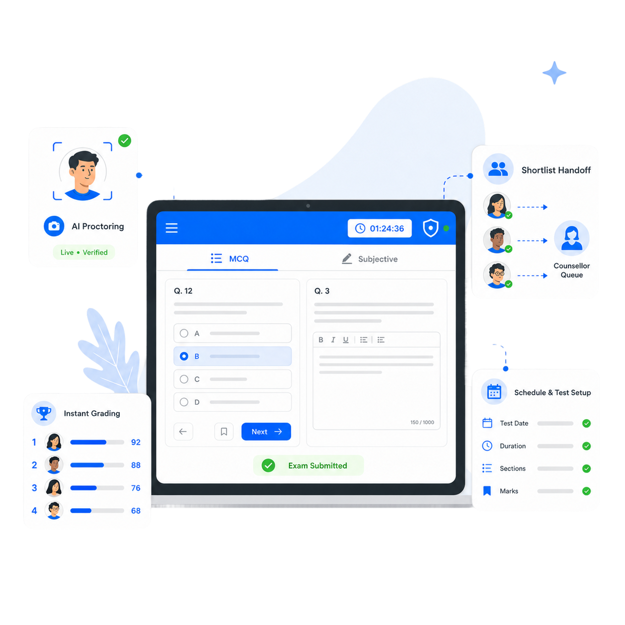 QuickEnroll online entrance exam