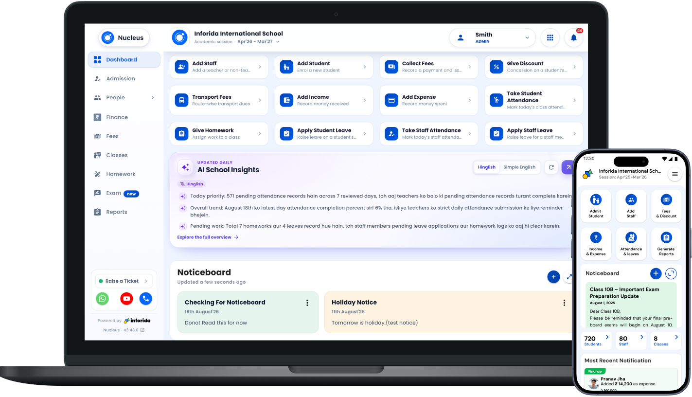 Nucleus Dashboard