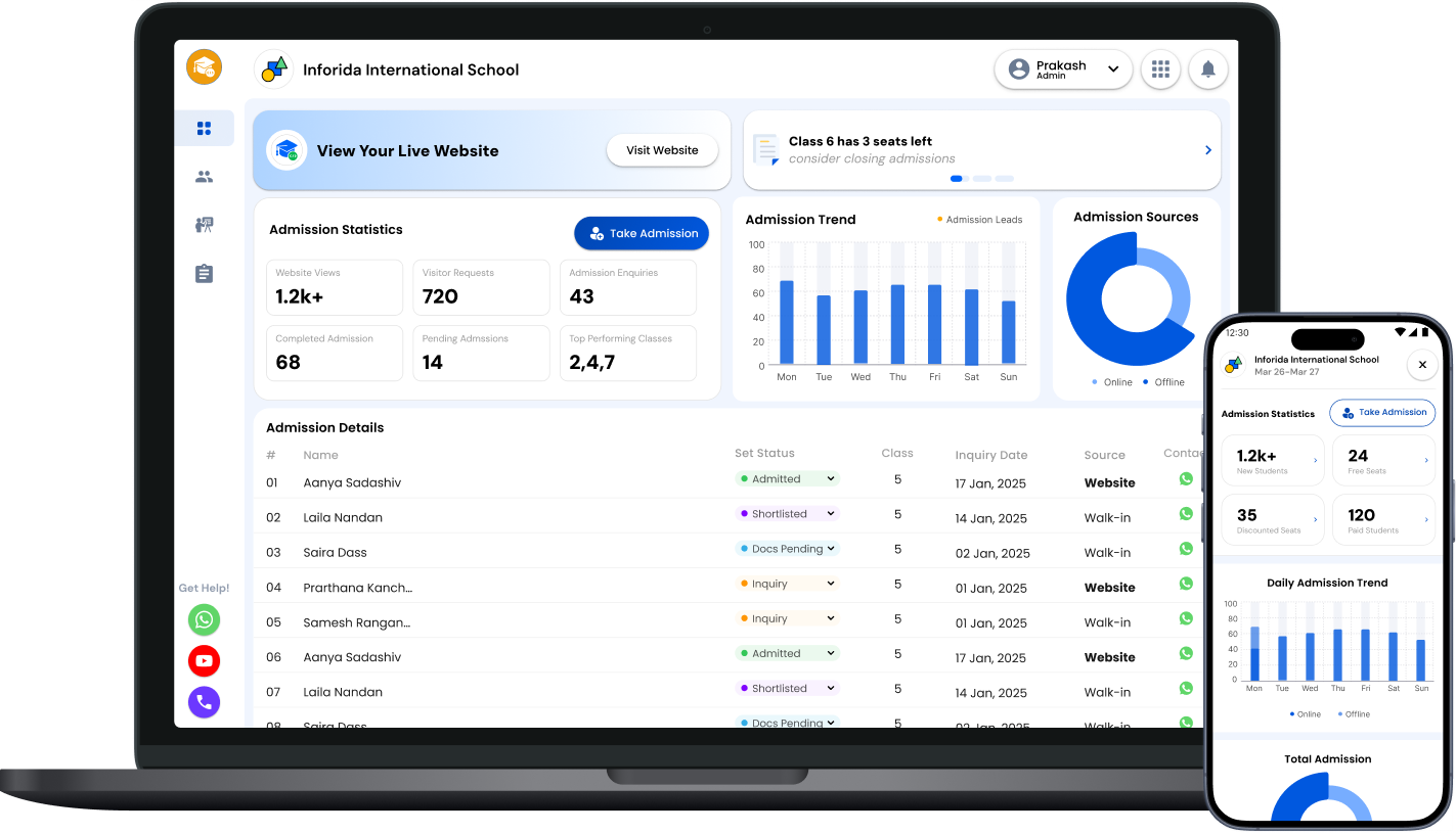 QuickEnroll AI Dashboard