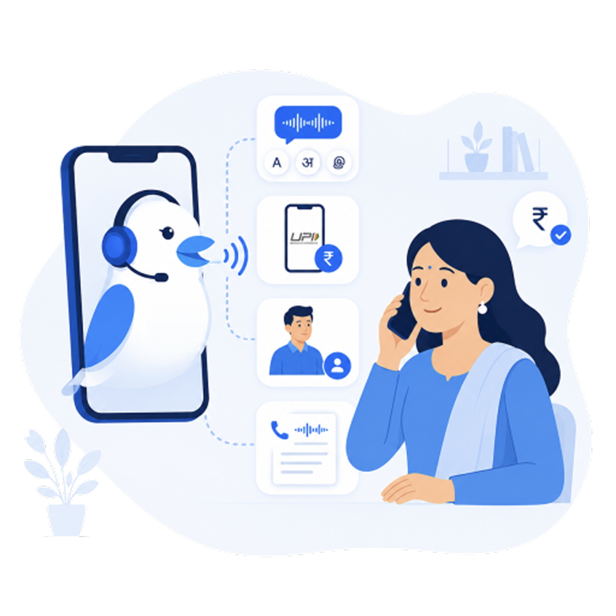 Bird AI fee reminder conversation transcript
